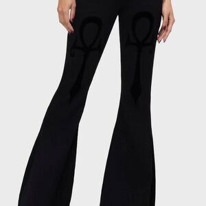 Killstar Umbral Lock flares ankh goth grunge pants